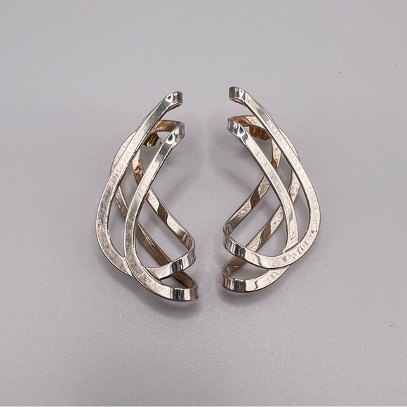 SILVER Spiral Earrings - Picture 1 of 6